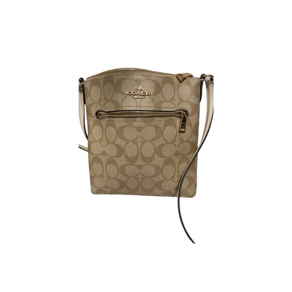 Coach File Mini Rowan Crossbody Bag Signature Canvas Khaki Chalk C2498 - Picture 10 of 12